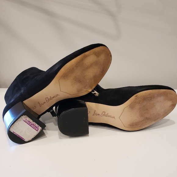 Sam Edelman "Edith" Suede Booties - sz 5M - Picture 8 of 10